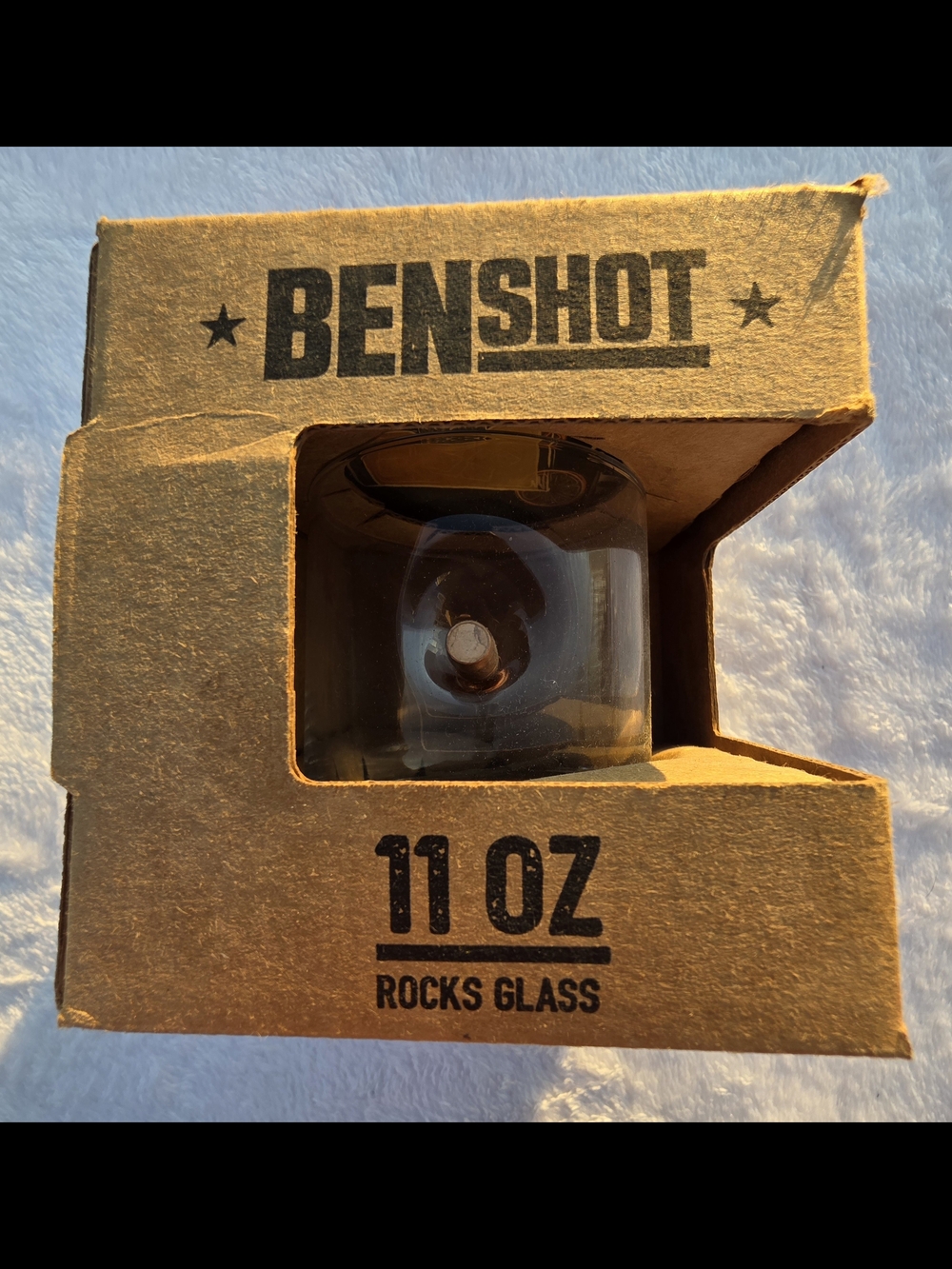 BenShot 11 oz Rocks Glass with Embedded Copper Accent – Handmade in USA